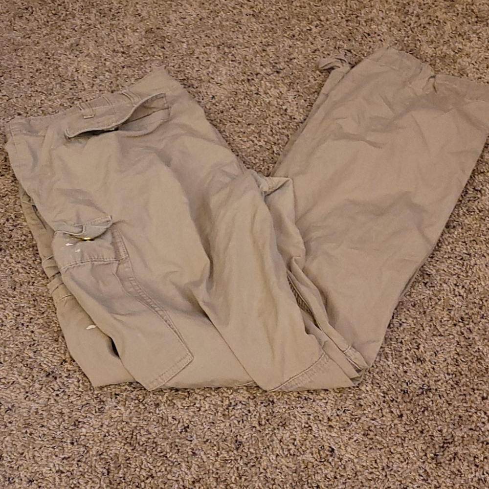 Beige khaki cargo pants